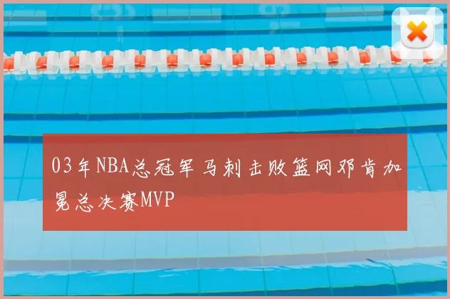 03年NBA总冠军马刺击败篮网邓肯加冕总决赛MVP
